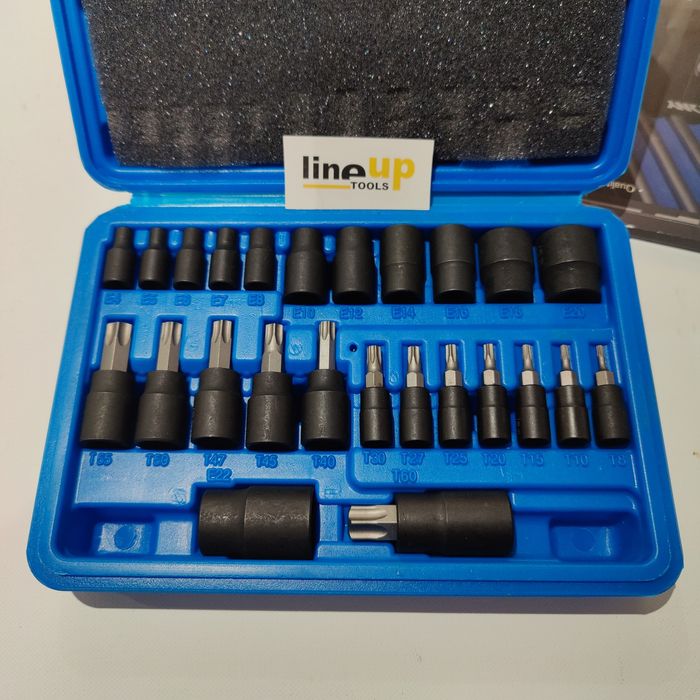 Chaves de Caixa + Bits Torx Impacto - 1/4"+3/8"+1/2” (Com Iva) PROMO