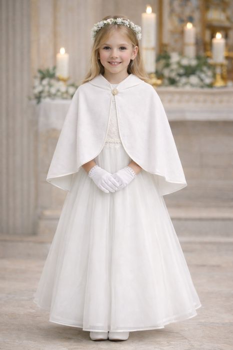 Pelerynka na komunię 2026 dla dziewczynki