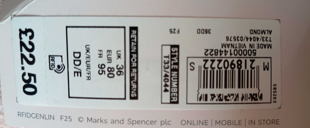 NOWY Biustonosz na specjalne okazje M&S 80 E