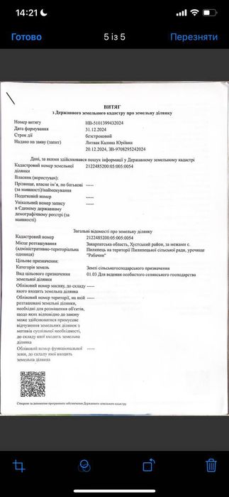 Продам земельну ділянку