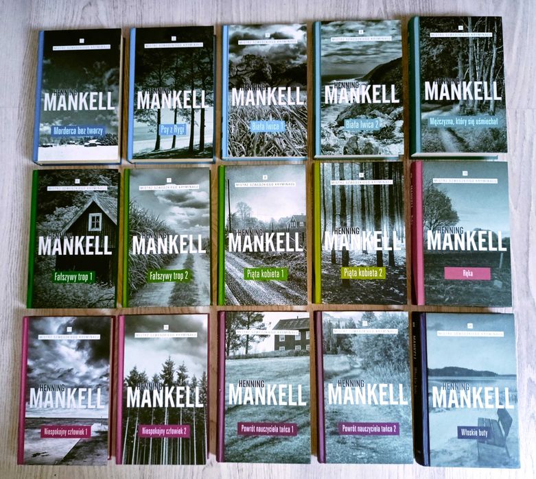 10x Mankell Morderca Biała lwica Fałszywy trop Ręka Niespokojny