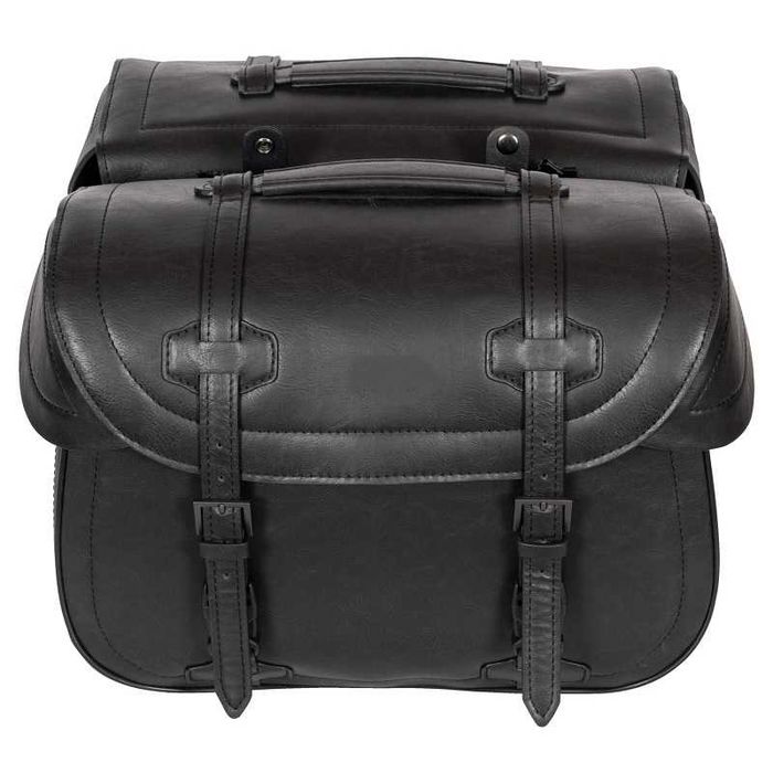 Malas Par alforges grandes pele 2x 27L chopper Harley mota moto