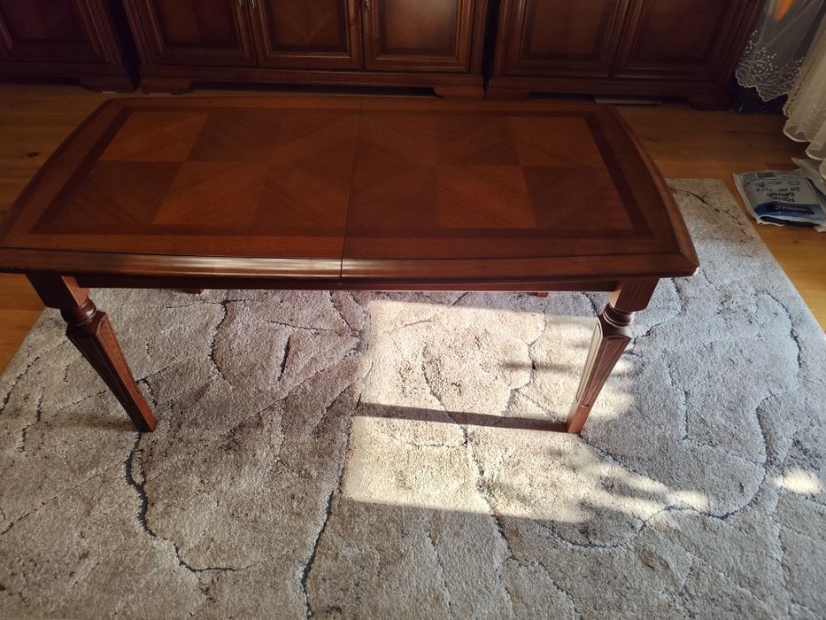 Ława drewniana z szybą