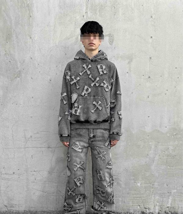 Худи Racer Worldwide Washed Black Patch Hoodie Рейсер Оригинал: 5
