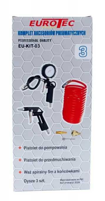 Набір пневмоінструментів для компресора 6в1 Eurotec EU-KIT-03 16 бар