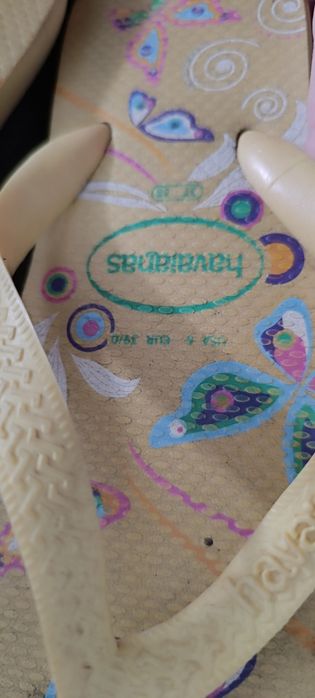 Havaianas amarelas, usadas. Tamanho 37-38
