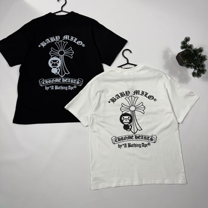 Футболка Bape x Chrome Hearts S-XL тішка бейп хром хартс baby milo