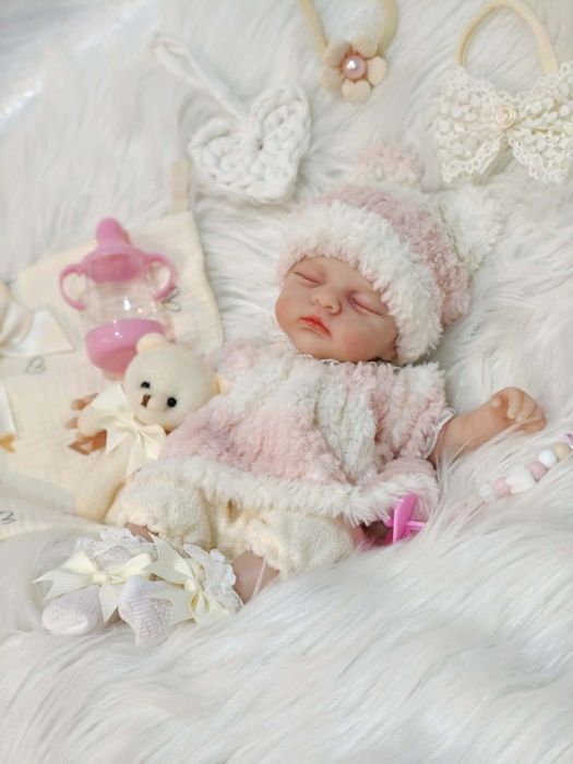Lalka w typie reborn cała silikonowa z wyprawką prezent lala 30-33cm
