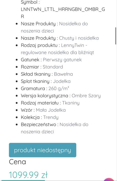 Nosidełko bliźniacze lennyTwin jak Nowe!