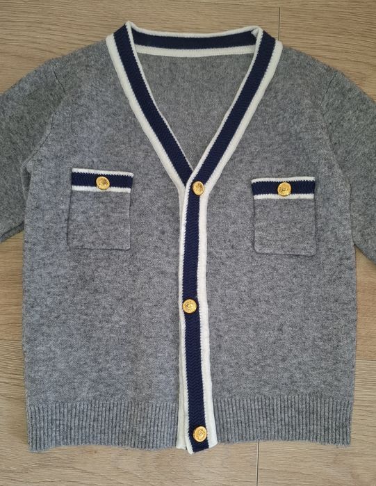 Костюм кардиган+спідничка, сірий, теплий, 6-8 років