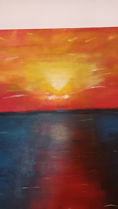 Pintura a óleo sobre tela feita a mão