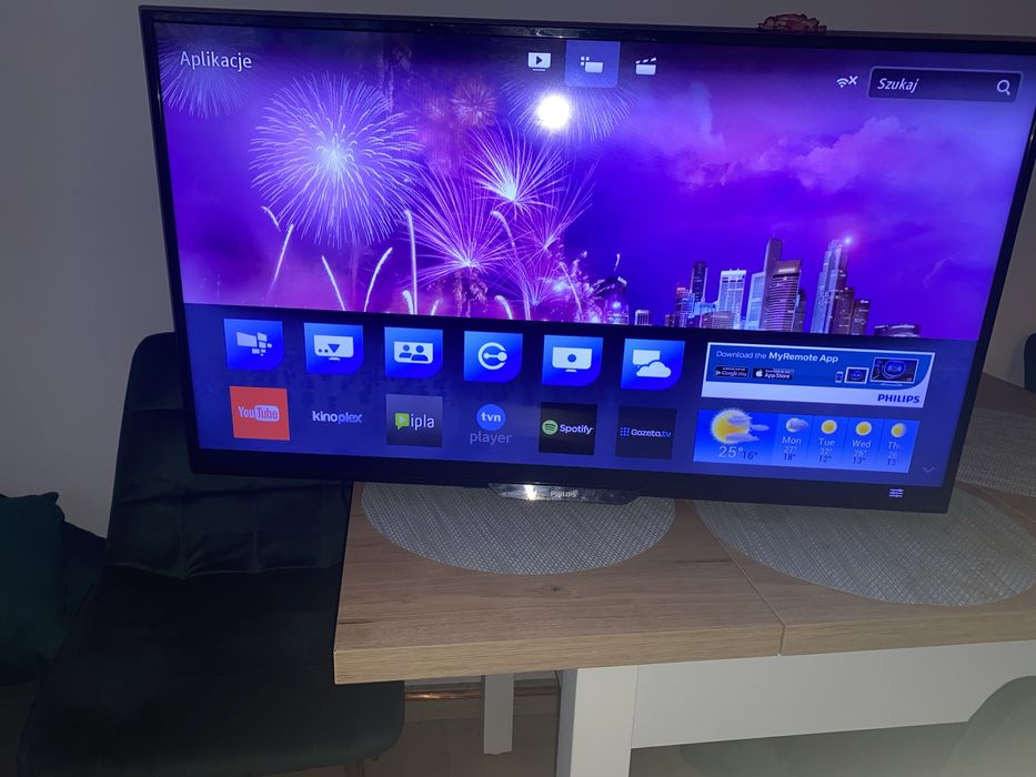 Tv philips 40 cali z lanem internet na kablu