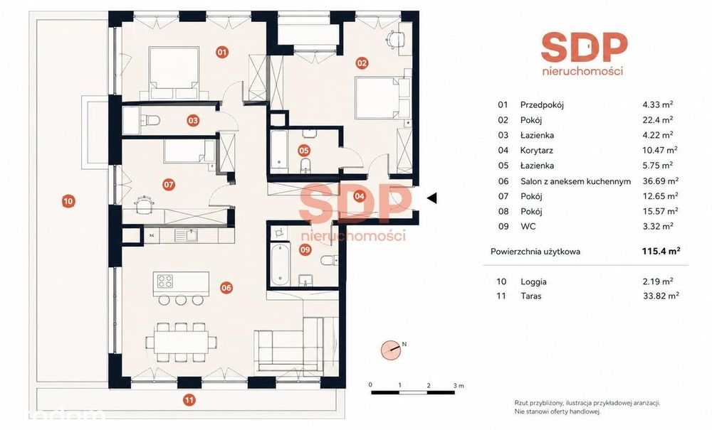 Apartament 4-pokojowy w centrum Wrocławia
