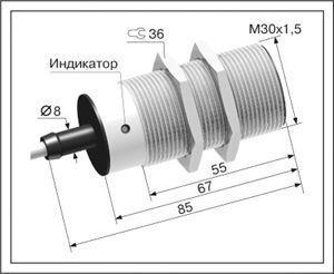 Датчик индуктивный ВБИ, ISB ISN.