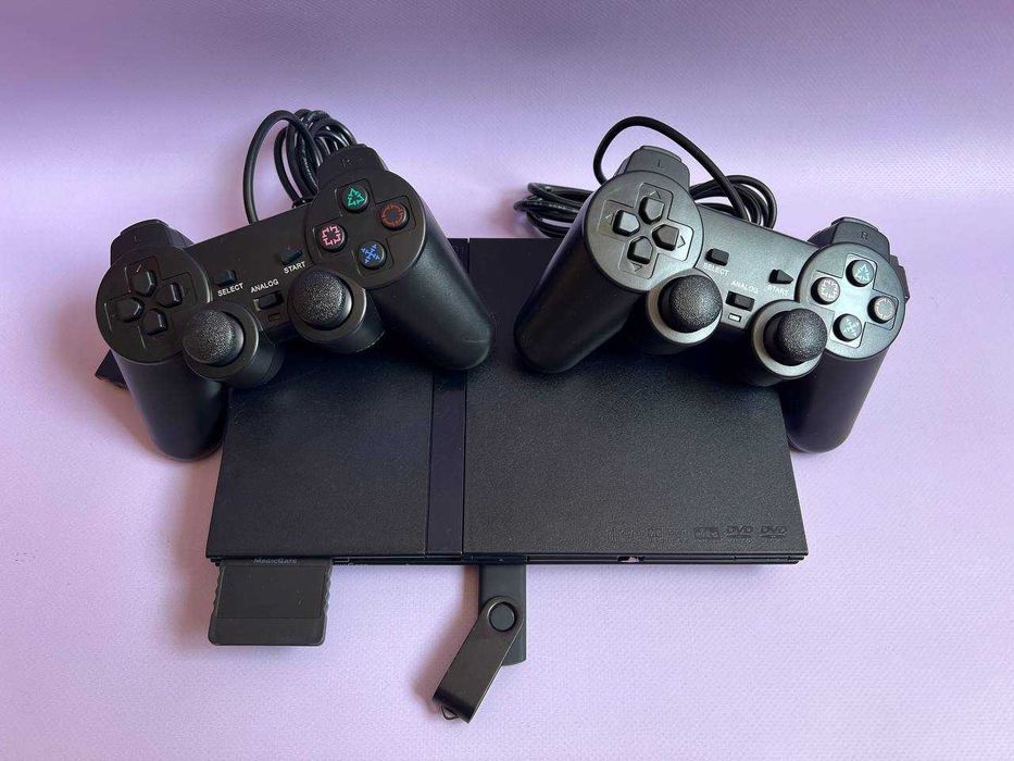 Ігрова приставка Sony PlayStation 2 Slim + FMCB (Карта з прошивкою) + 2 джойстики + Флешка з іграми