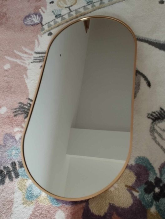 Lustra owalne złote miedziane