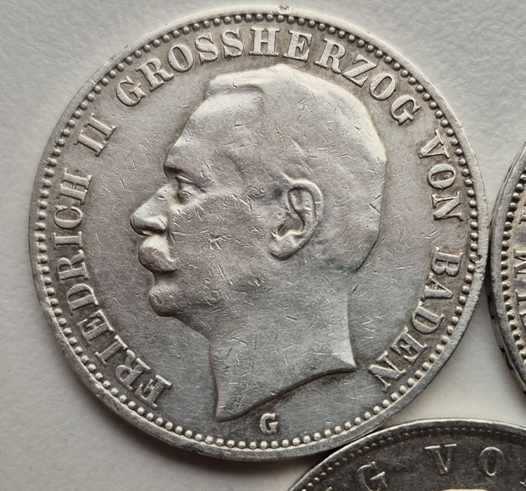 Німеччина імперія 3 марки 1909 - 1911 рр. 3 монети срібло