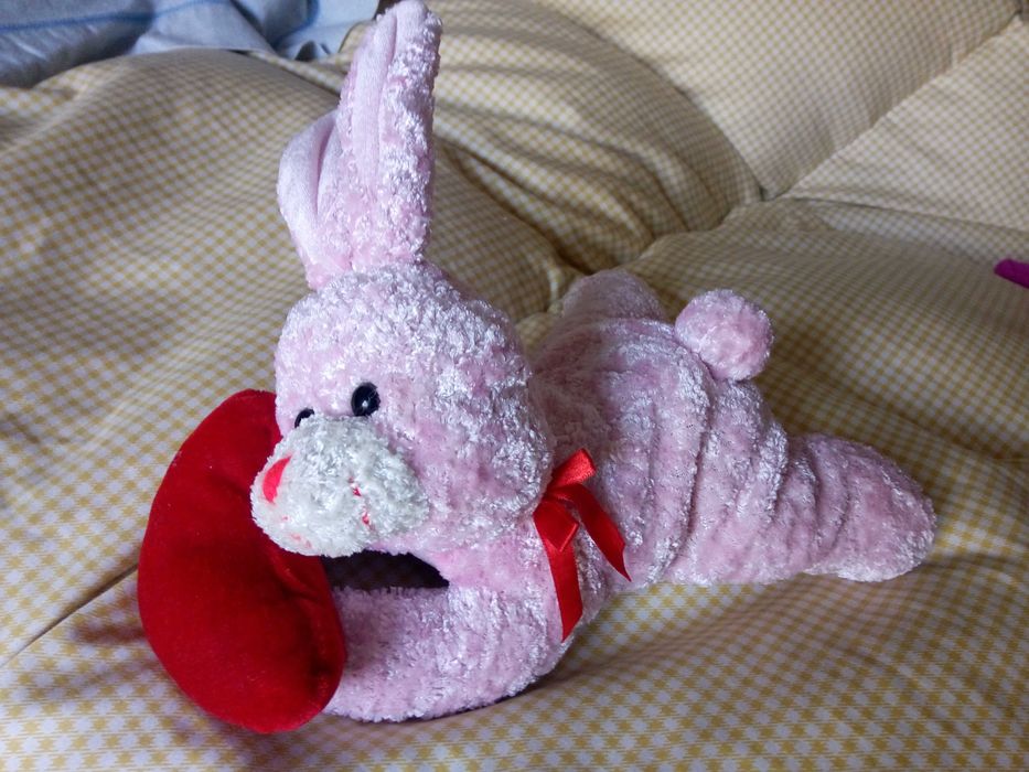 Peluche coelho com coração