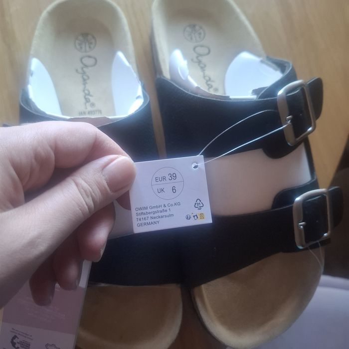 Nowe klapki roz 39 a'la birkenstock