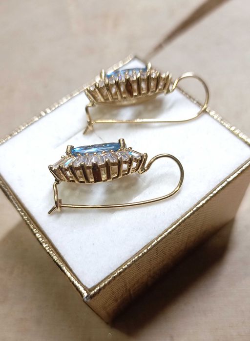 Złote kolczyki p.585/6,43g