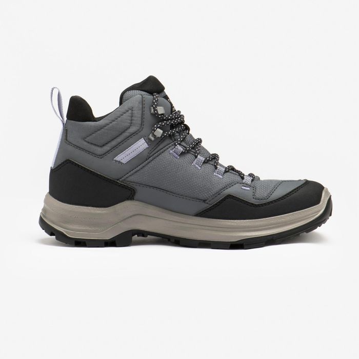 Botas impermeáveis de Caminhada Mulher MH100 Cinzento