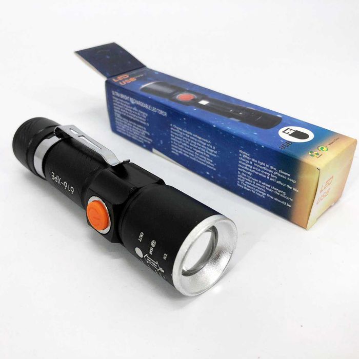 Фонарик ліхтарик Police 616-XPE USB зарядка алюмінієвий