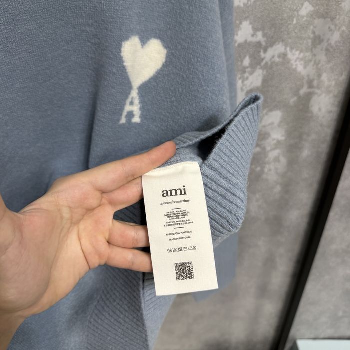 AMI Paris Sweater Light Blue