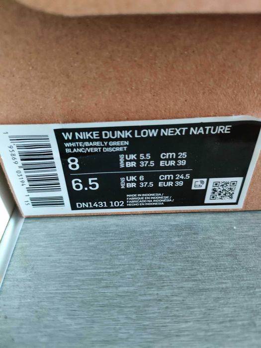 Buty nike dunk low white mint 39