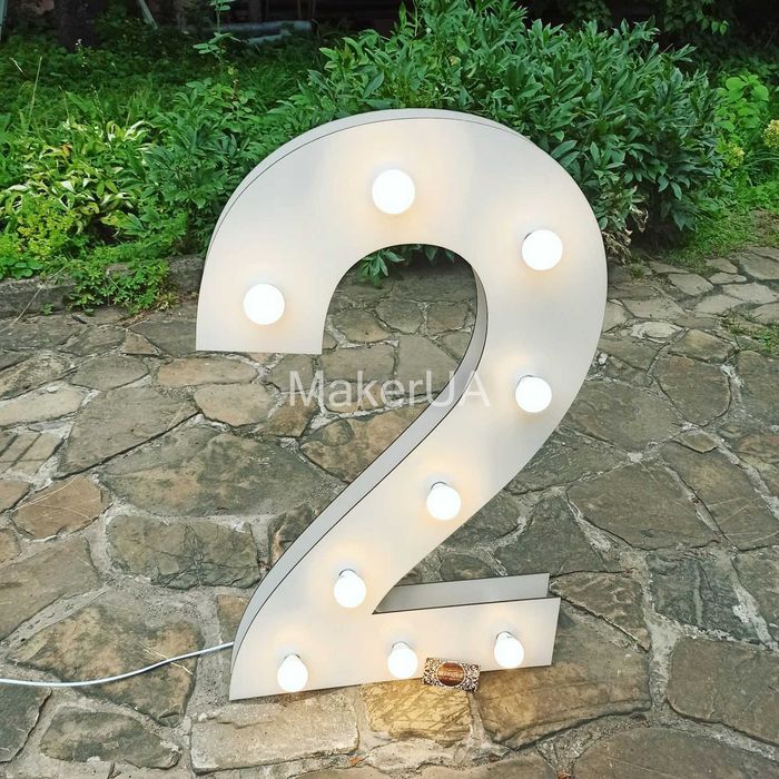 Цифри 2026 новий рік день народження led з підсвіткою лампочками декор