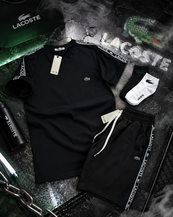 LUXE -30%!Чоловічий літній спортивний костюм Lacoste білий