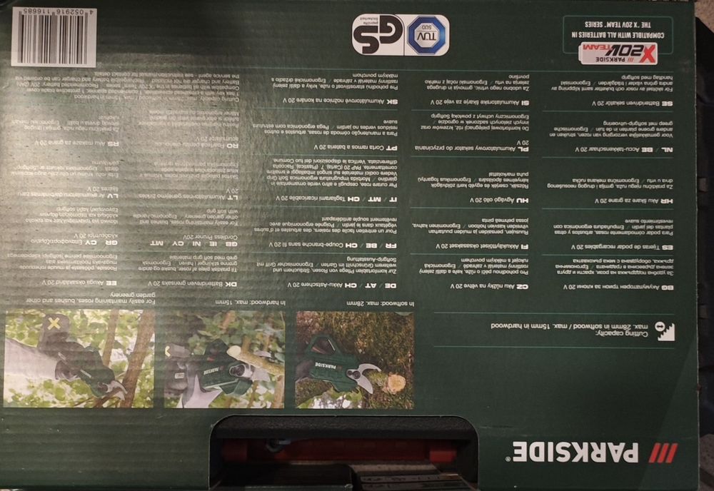 Zestaw Parkside sekator akumulatorowy + akumulator z ładowarką GW, FV Rękojmia