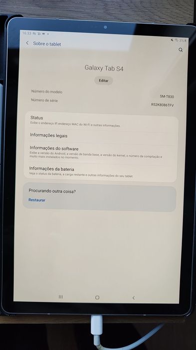 Samsung Galaxy Tab S4 10.5” + S Pen – 64 GB, Wi-Fi – Seminovo