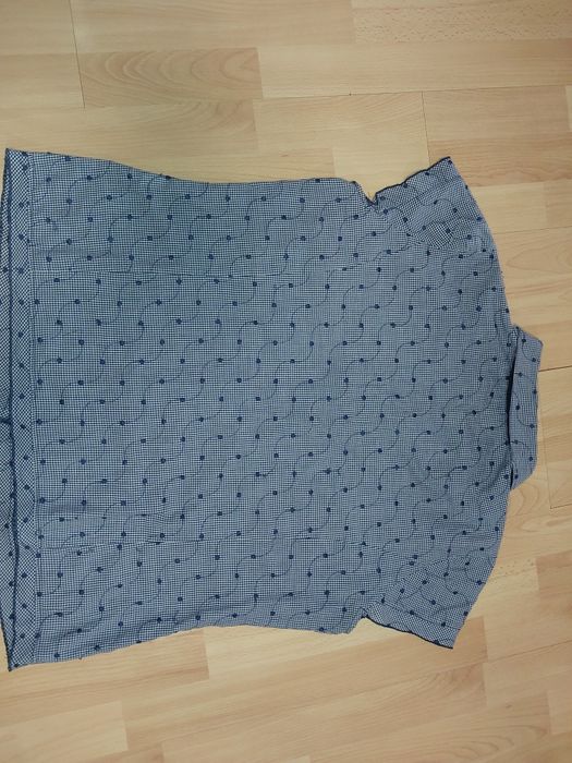 Elegancka bluzka damska granat r 46 48 piękna z bawełny