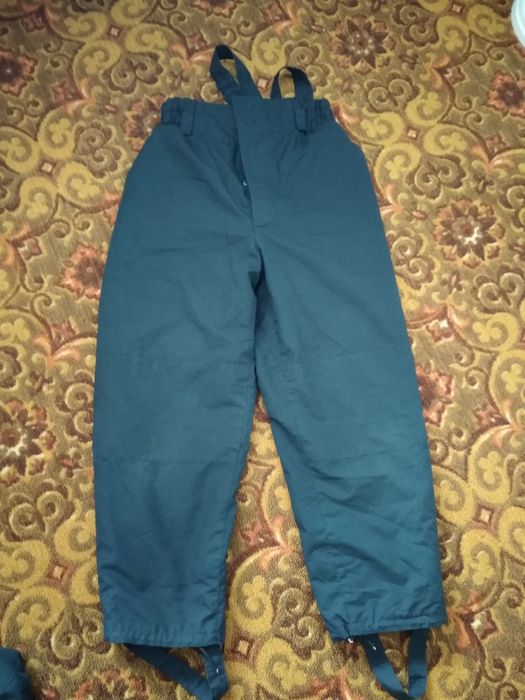 Утеплённые штаны на поддтяжках