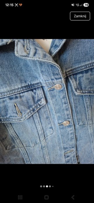 Katana jeans uniwersalna, oversize ozdobne rękawy NOWA