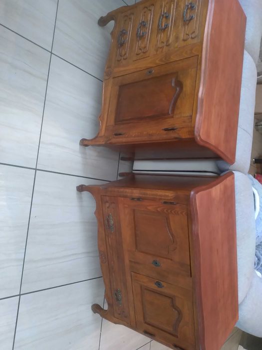 2 szafki PRL Rumunia Lite drzewo