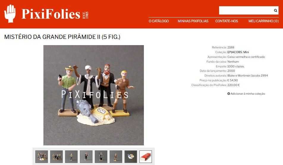 Blake e Mortimer O Mistério da Grande Pirâmide II 5 Figuras PIXI mini