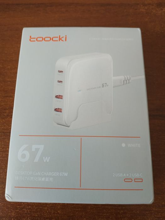 Мережевий зарядний пристрій Toocki Gan Desktop Charger 67w