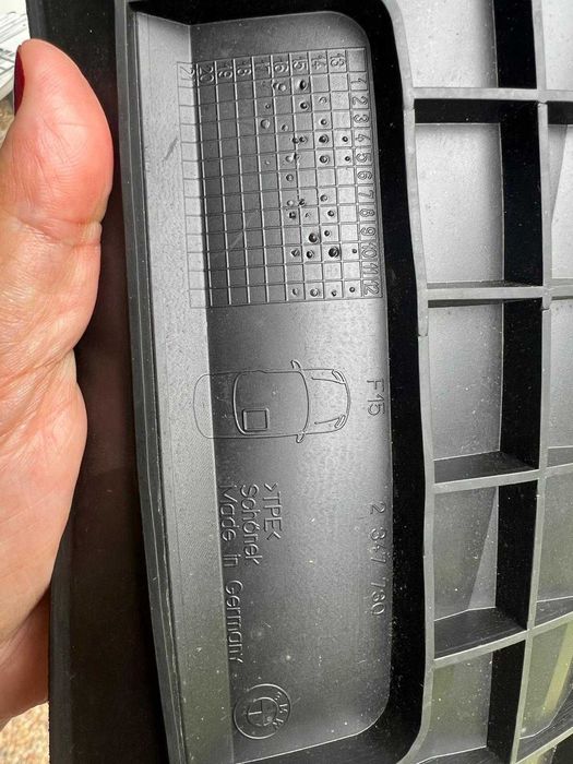 Tapetes originais BMW X5 F15 borracha - conjunto completo 4 peças
