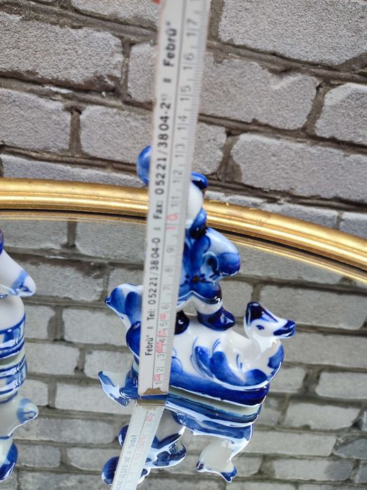 Porcelanowe Figurki Ludowe Gzhel -Rosja/rosyjskie  Unikat