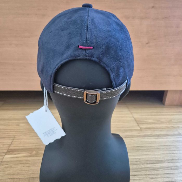Бейсболка Brunello Cucinelli Cappello Velvet Cotton Deep Blue