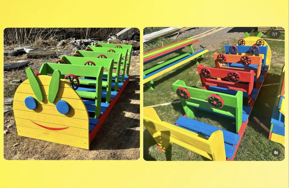 Вироби для дитячого майданчика та садочка/пісочниця/столик