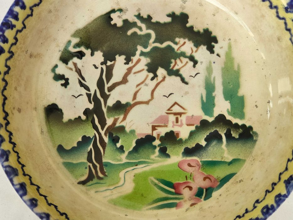 Prato de Cozinha | Decoração a Aerógrafo | Fábrica Lusitânia