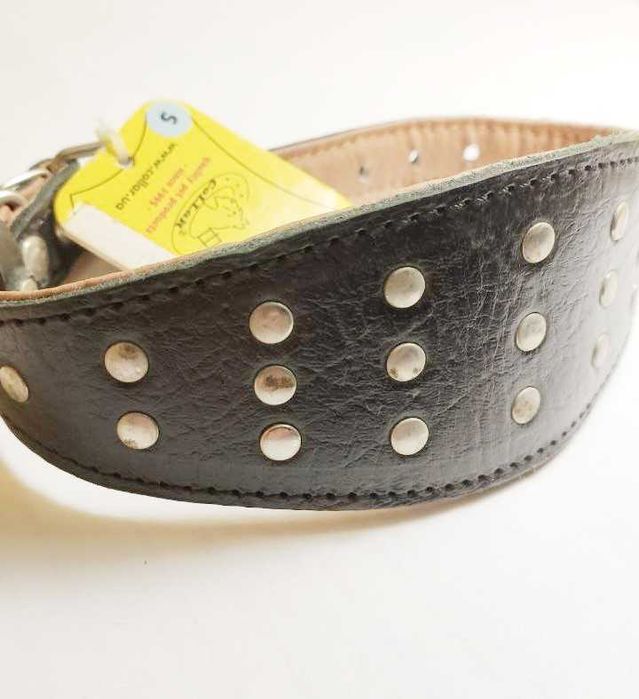 Красивый новый ошейник с заклепками