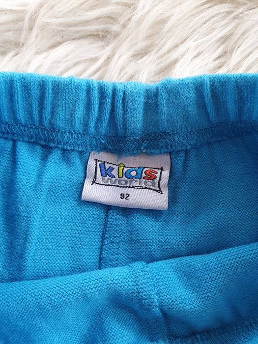 Turkusowe spodnie z akrylu