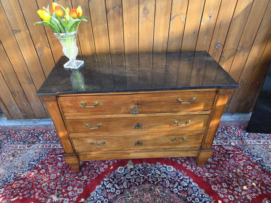 Komoda szufladowa z marmurowym blatem 110 cm #2111 Stylowy Węgrów