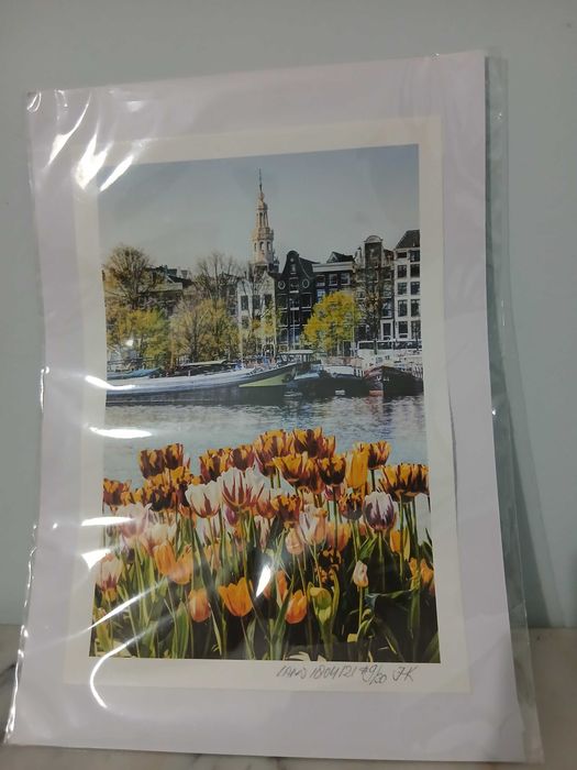 Impressão de Amesterdão em Papel Aquarela