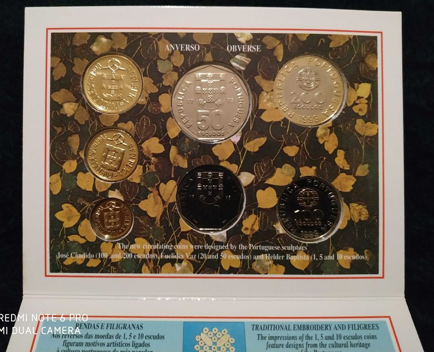 Portugal - coleção de 7 moedas BNC de 1993