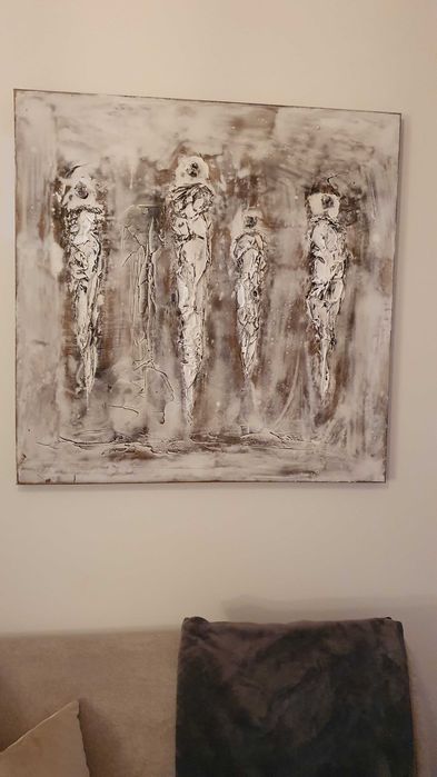 Tela com relevo em tons pastel