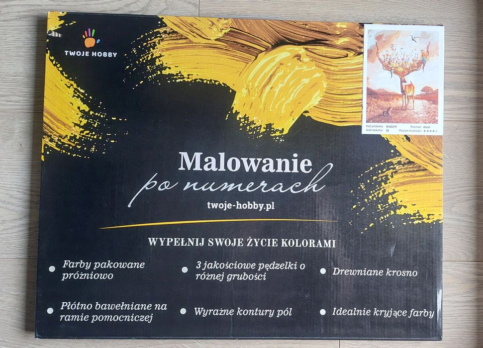 Malowanie po numerach 40x50 płótno ja ramie